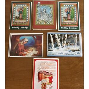 Vintage Brick Mill Studios Holiday & Christmas Greeting Cards Lot of 6 - USA